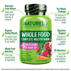NATURELO Whole Food Multivitamin for Women 50+ Iron Free

