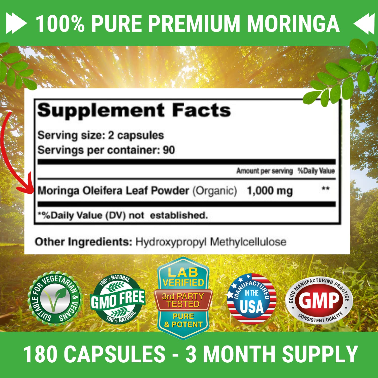 FRESH HEALTHCARE Moringa Supplement | Energy & Immunity

