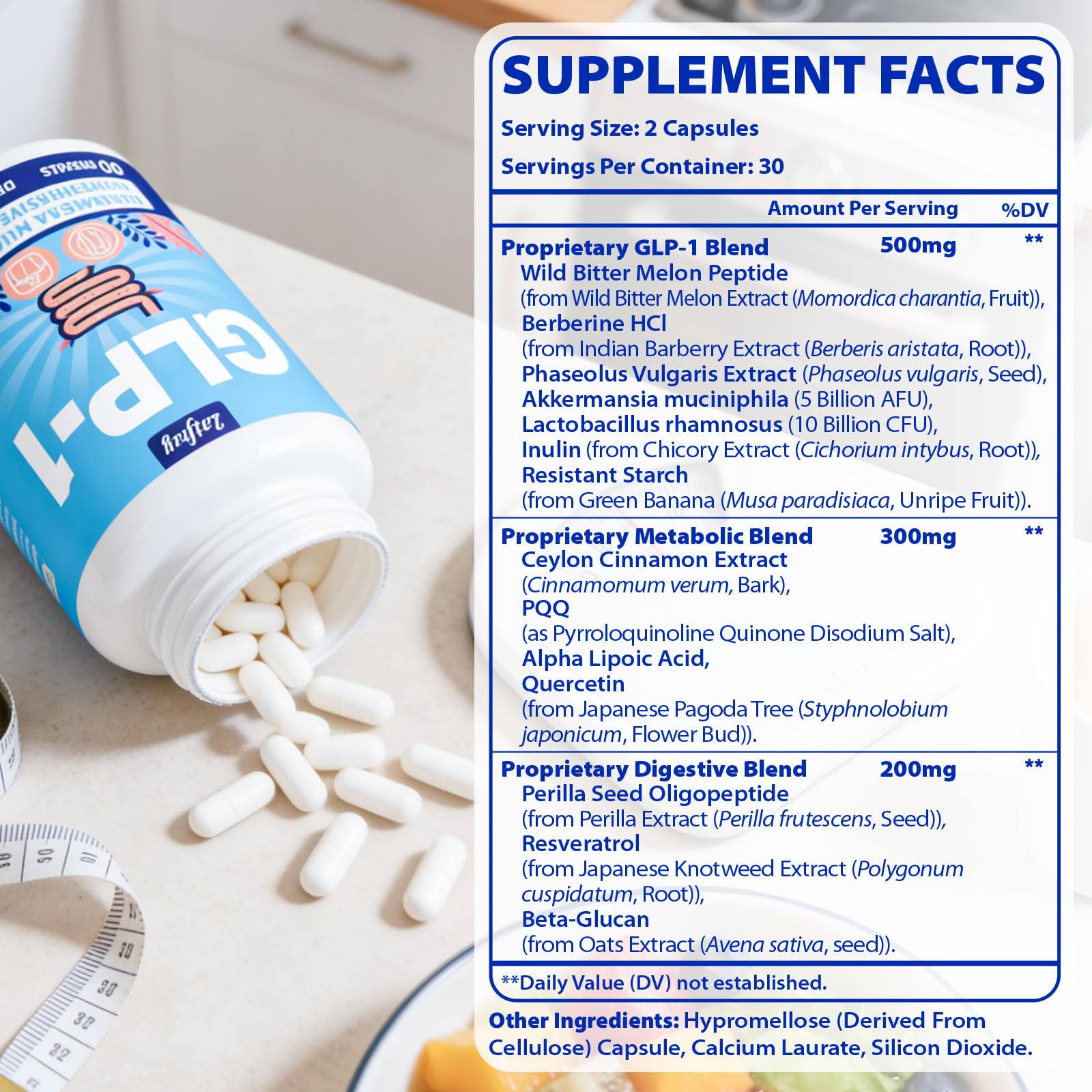 GLP-1 Supplement for Women & Men with Akkermansia & Berberine

