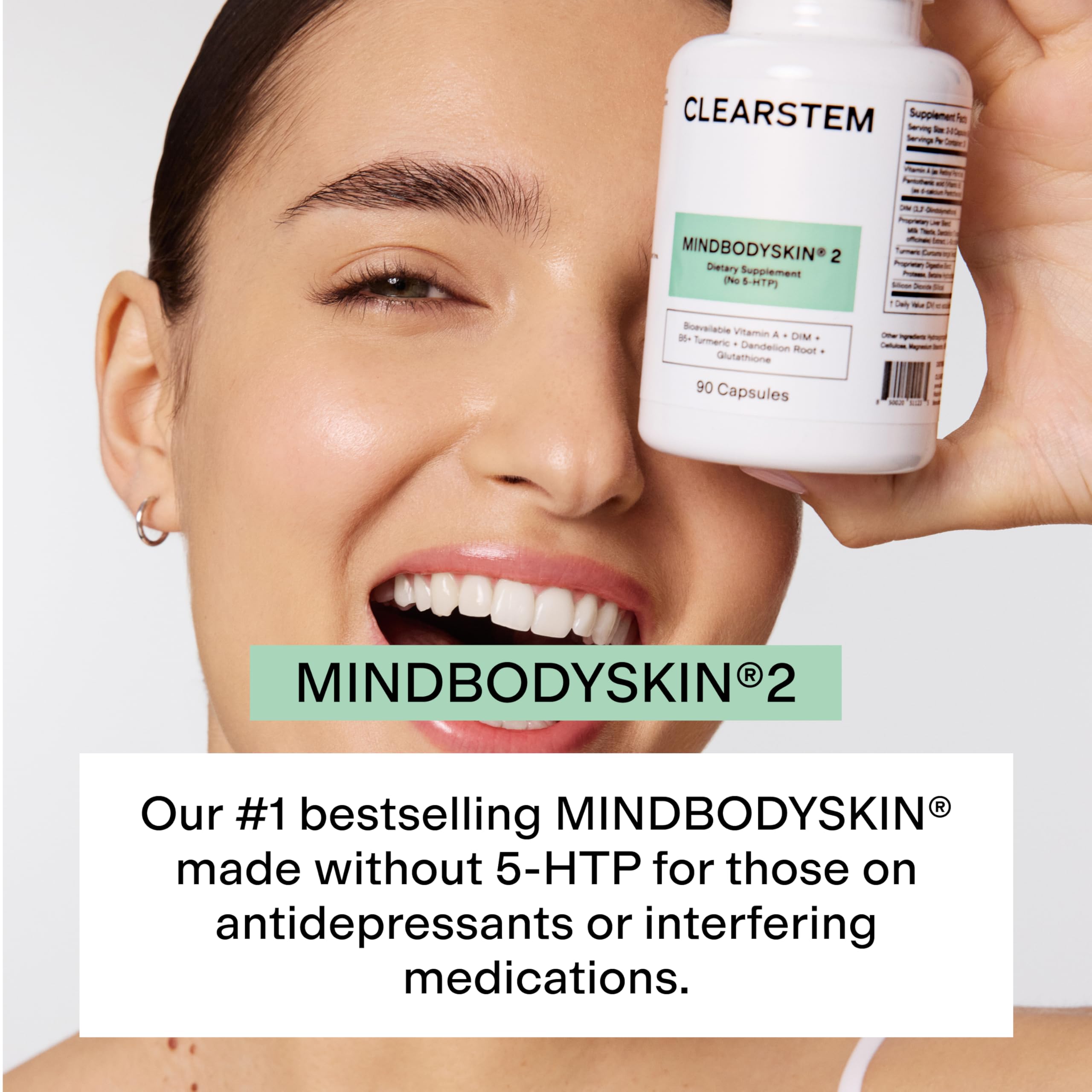 CLEARSTEM MINDBODYSKIN Hormonal Acne DIM Supplement

