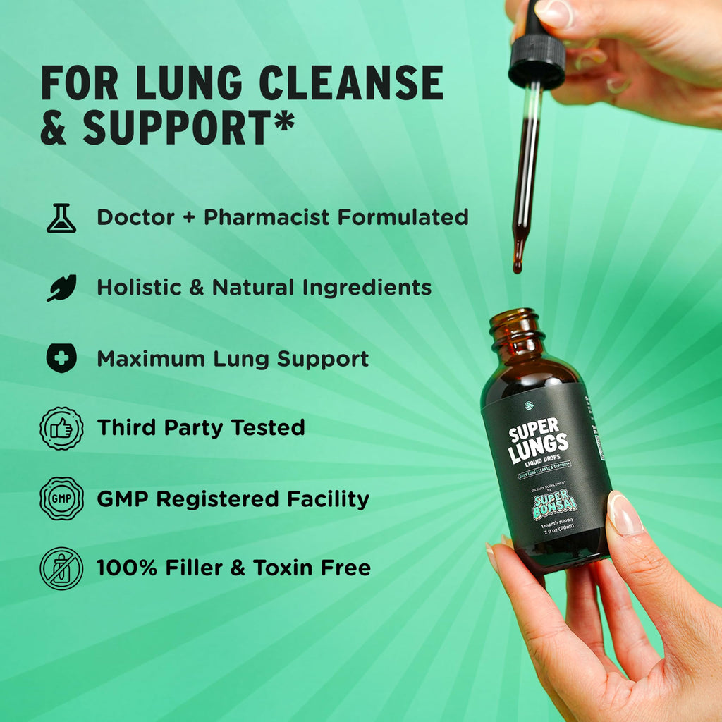SuperBonsai Super Lungs Mullein Drops – Herbal Lung Tincture

