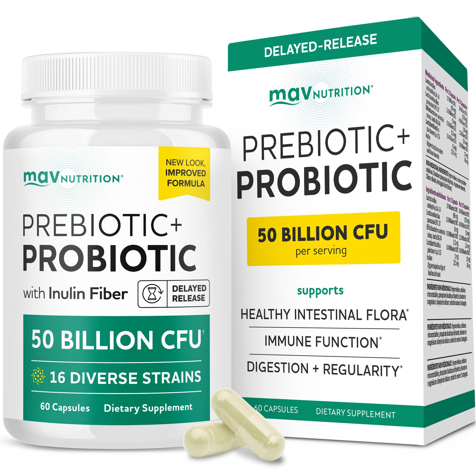 MAV Nutrition Prebiotics & Probiotics for Gut Health


