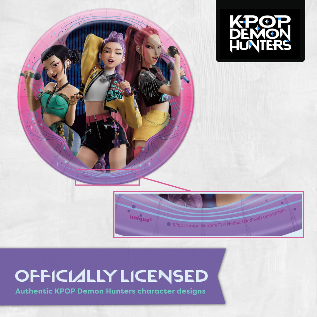 KPop Demon Hunters Plates & Napkins Set | Licensed

