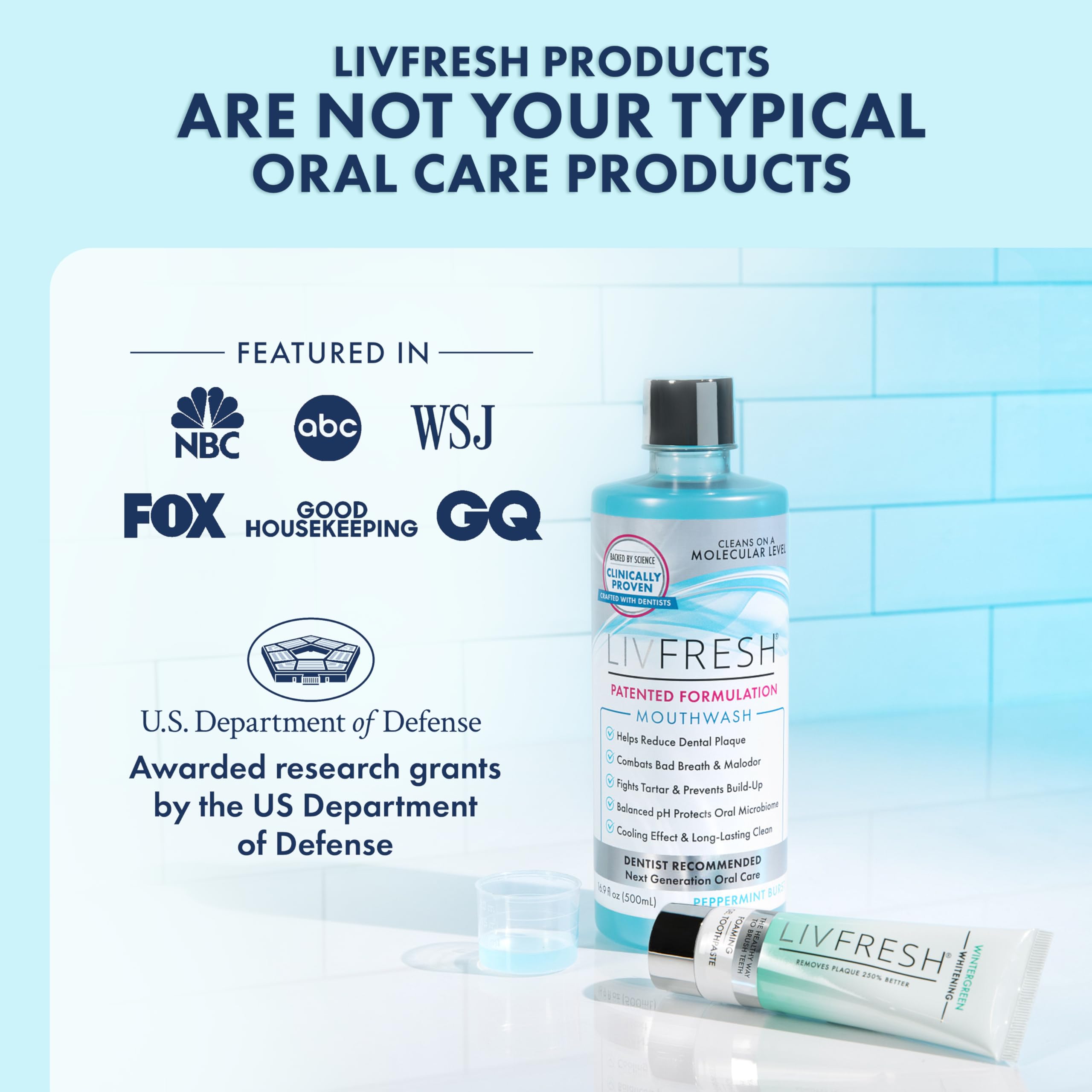 LIVFRESH Mouthwash - Clinically Proven Oral Care

