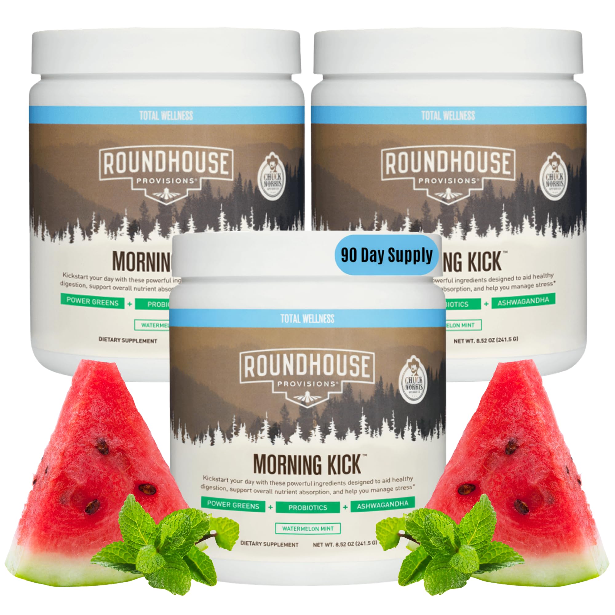 Morning Kick Greens Powder Chuck Norris Probiotics