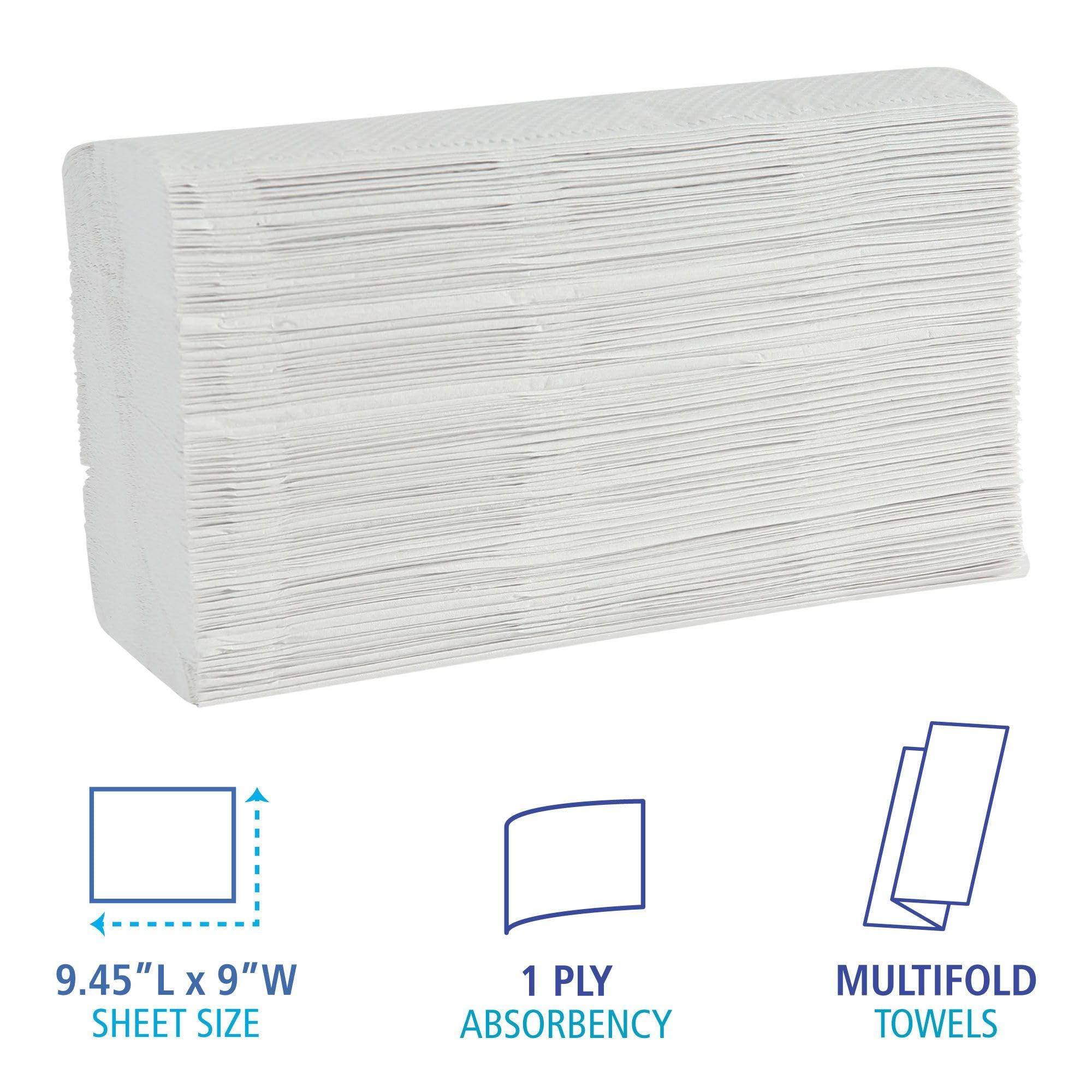 Boardwalk Multifold Disposable Bathroom Paper Towels - White

