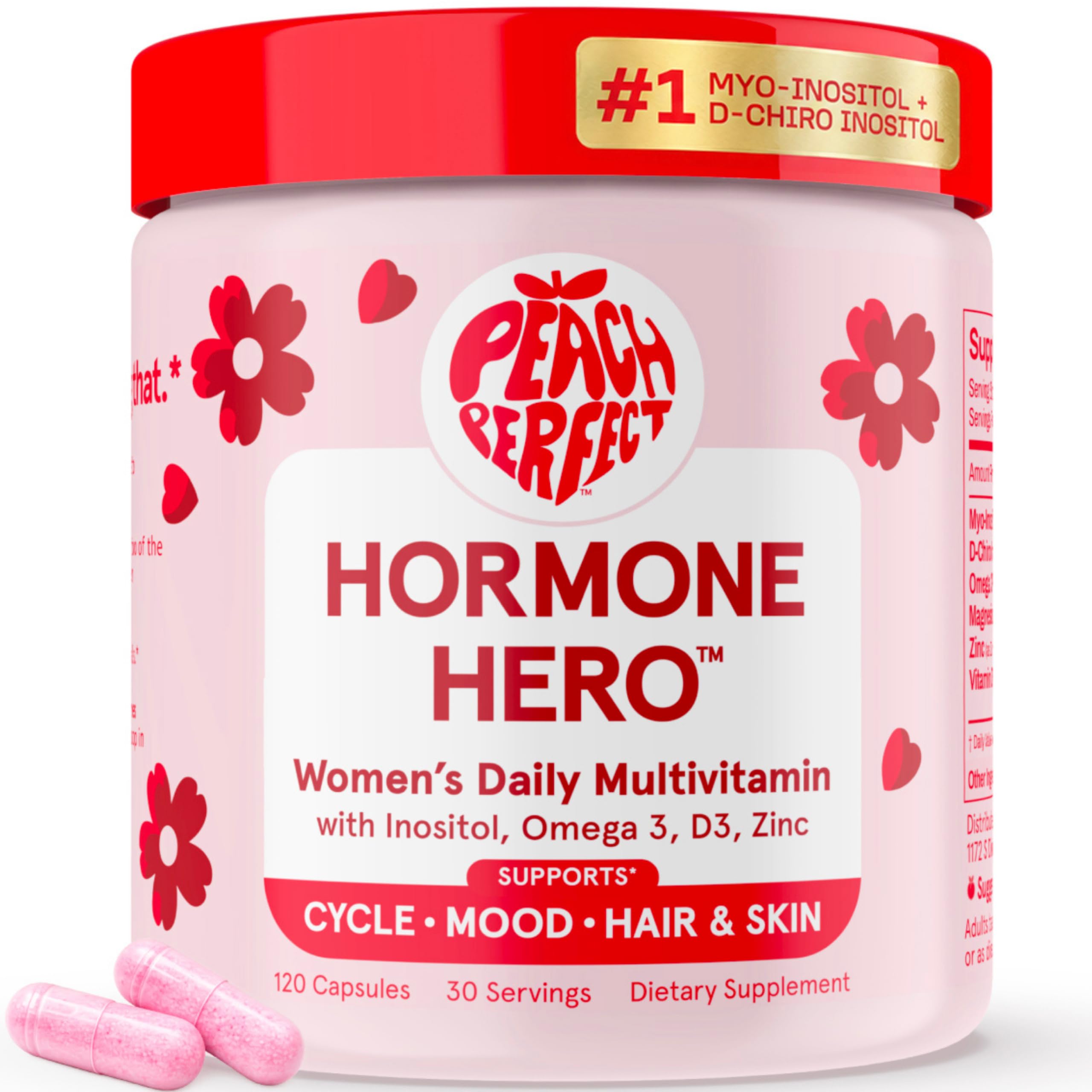 Peach Perfect Inositol Multivitamin for Women – 40:1 Blend


