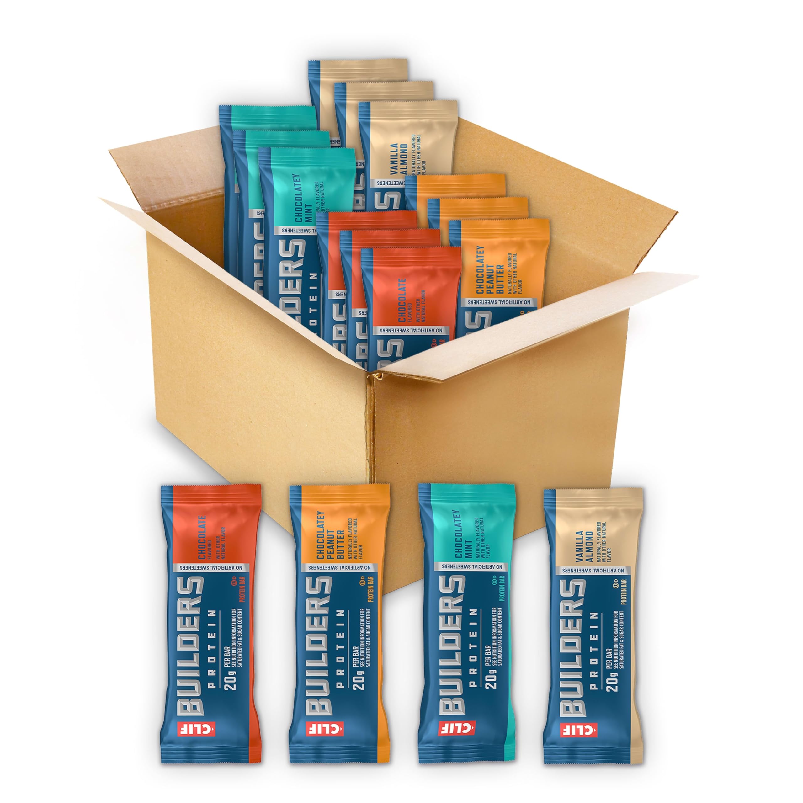 CLIF BUILDERS Plant Based Protein Bars Variety Pack

