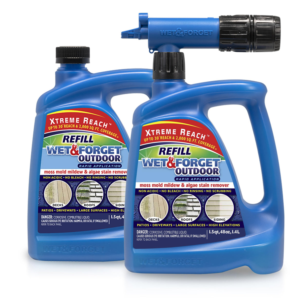 Wet & Forget Outdoor Hose End Stain Remover Multi-Surface Cleaner