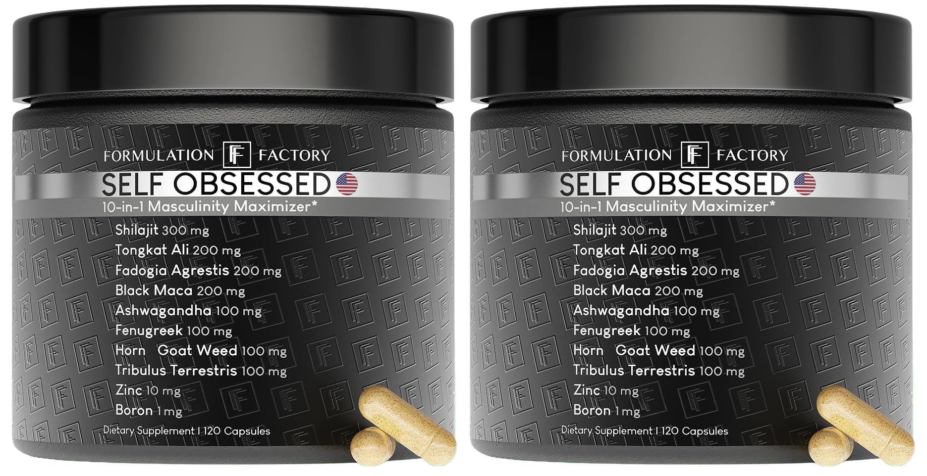Formulation Factory Self Obsessed 10-in-1 Natural Testosterone Booster for Men