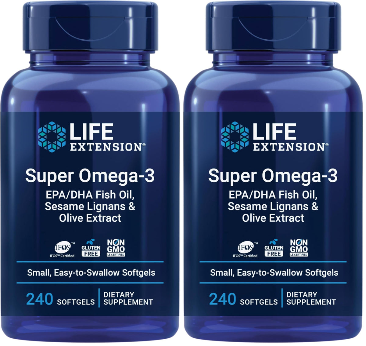 Life Extension Super Omega-3 EPA/DHA Fish Oil with Sesame Lignans & Olive Extract