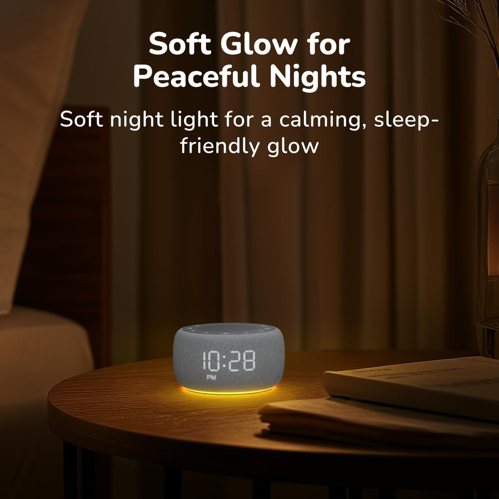 Buffbee Alarm Clock with Sound Machine - Gentle Wake

