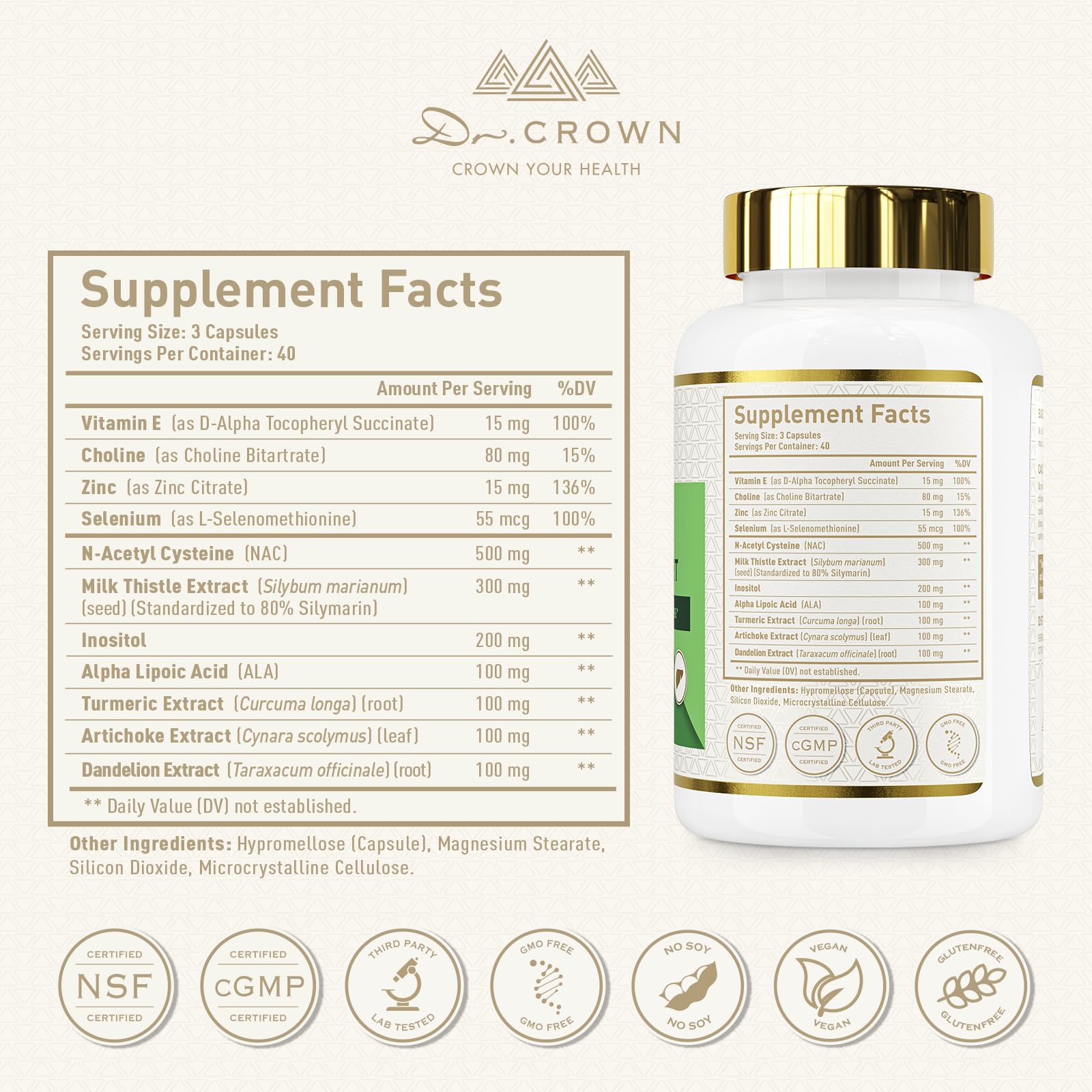 Milk Thistle Liver Support with NAC, Artichoke, Turmeric & Dandelion

