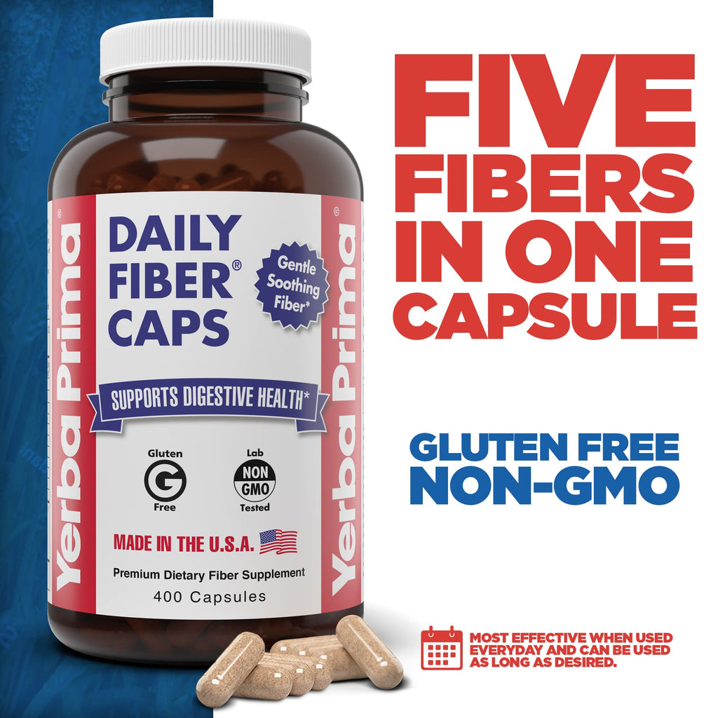 Yerba Prima Daily Fiber Formula | Five Fiber Types

