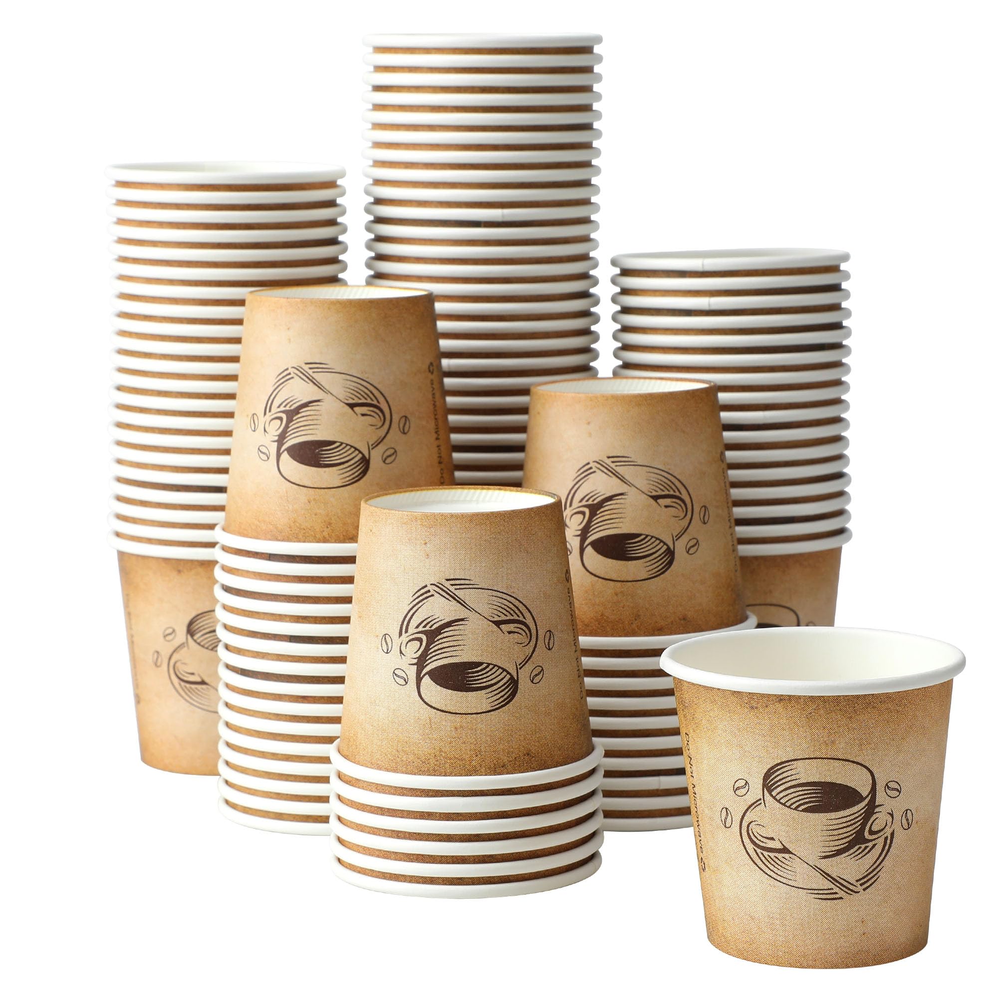 Clawsoff Paper Coffee Cups – Retro Design, Leak-Proof for Hot or Cold Beverages