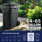 Plasticplace Heavy-Duty Black Trash Bags for Large Cans

