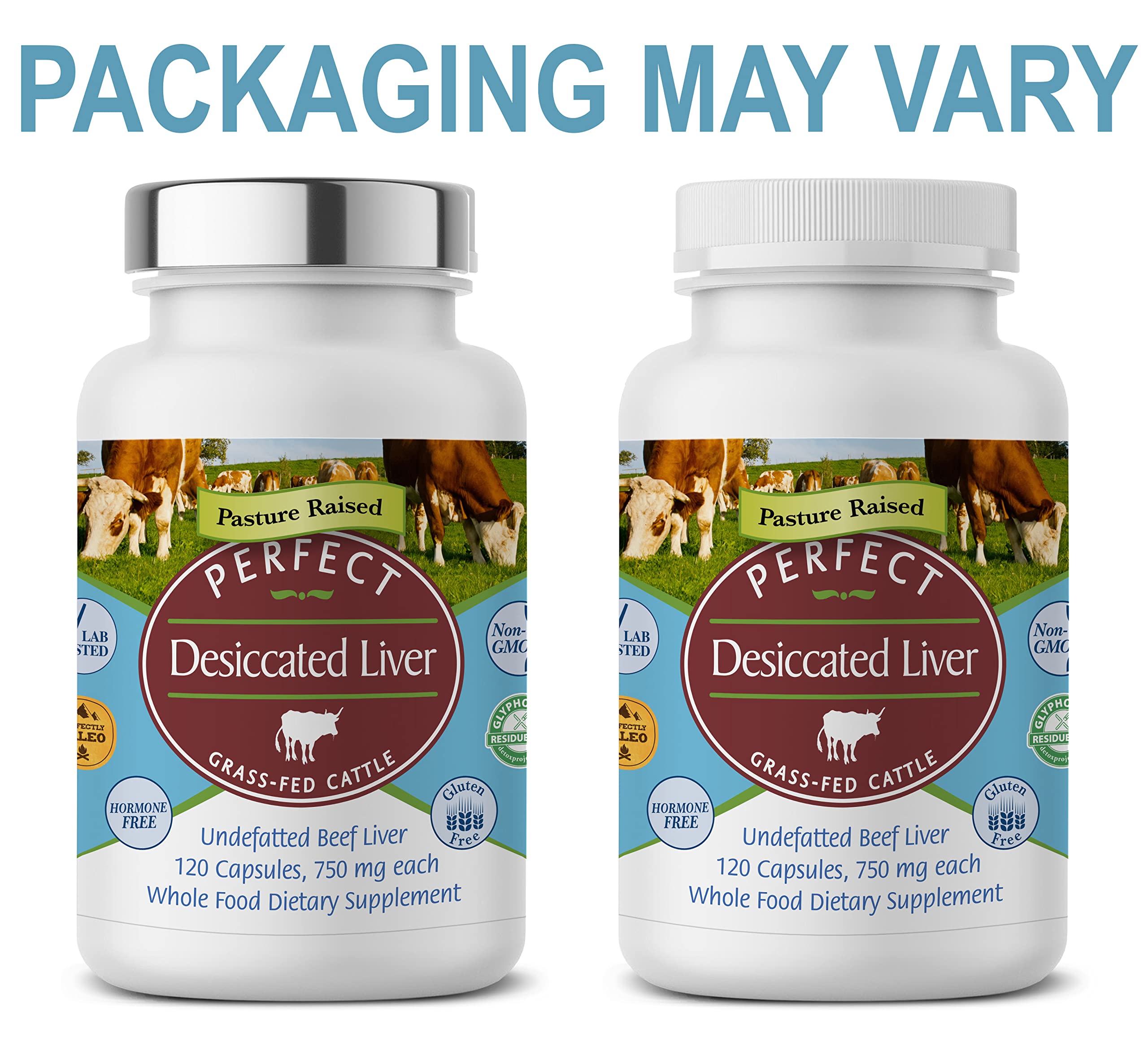 Perfect Supplements Desiccated Beef Liver Capsules Grass-Fed


