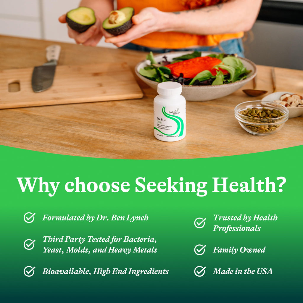 Seeking Health Ox Bile Digestive Enzyme & Gallbladder Support

