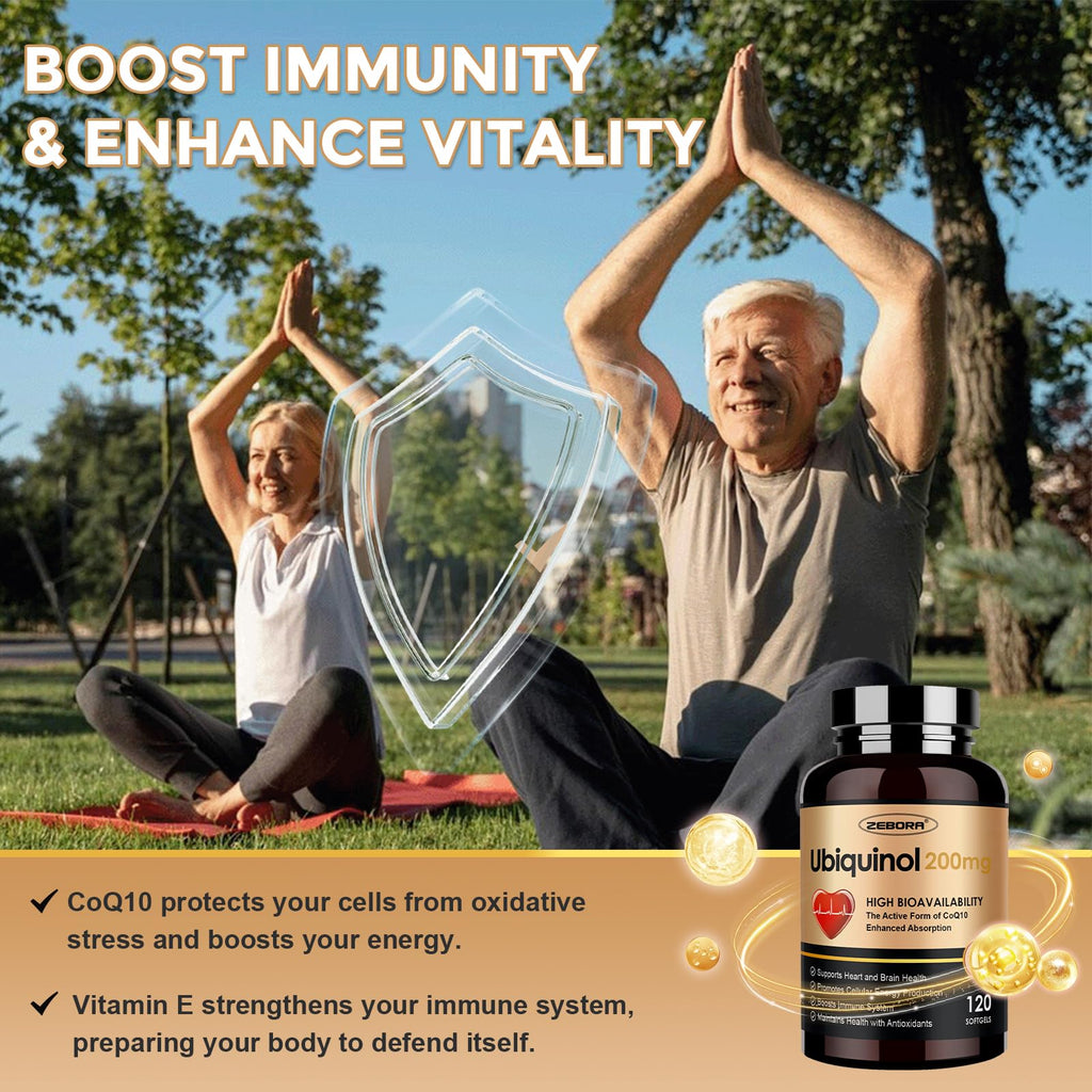 ZEBORA Ubiquinol CoQ10 Softgels for Heart Health

