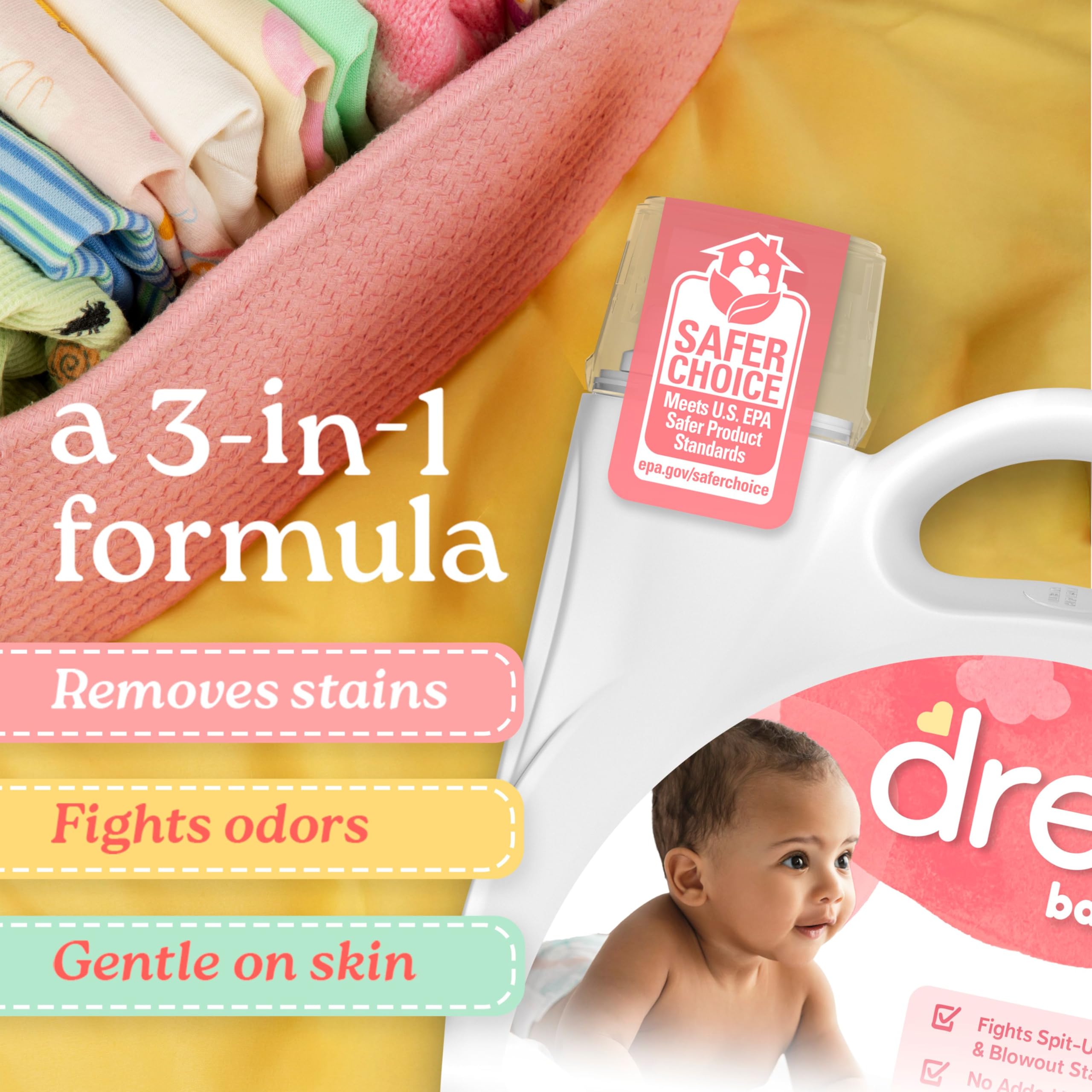 Dreft Baby Liquid Laundry Detergent - Gentle on Skin

