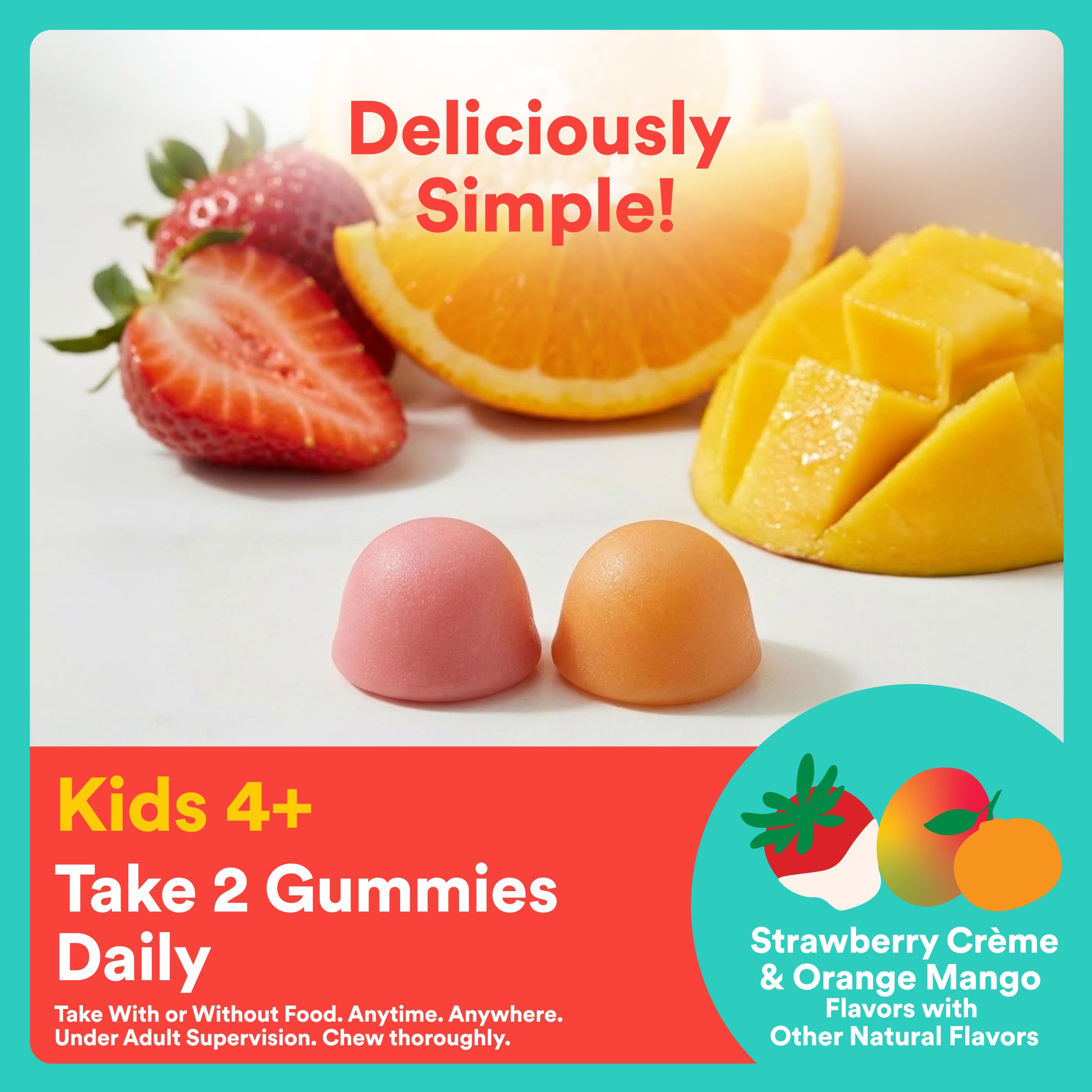 SmartyPants Kids 4-in-1 Gummy with Calcium D3 K2


