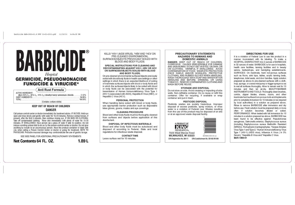 BARBICIDE Disinfectant Concentrate - EPA-Registered Germicide

