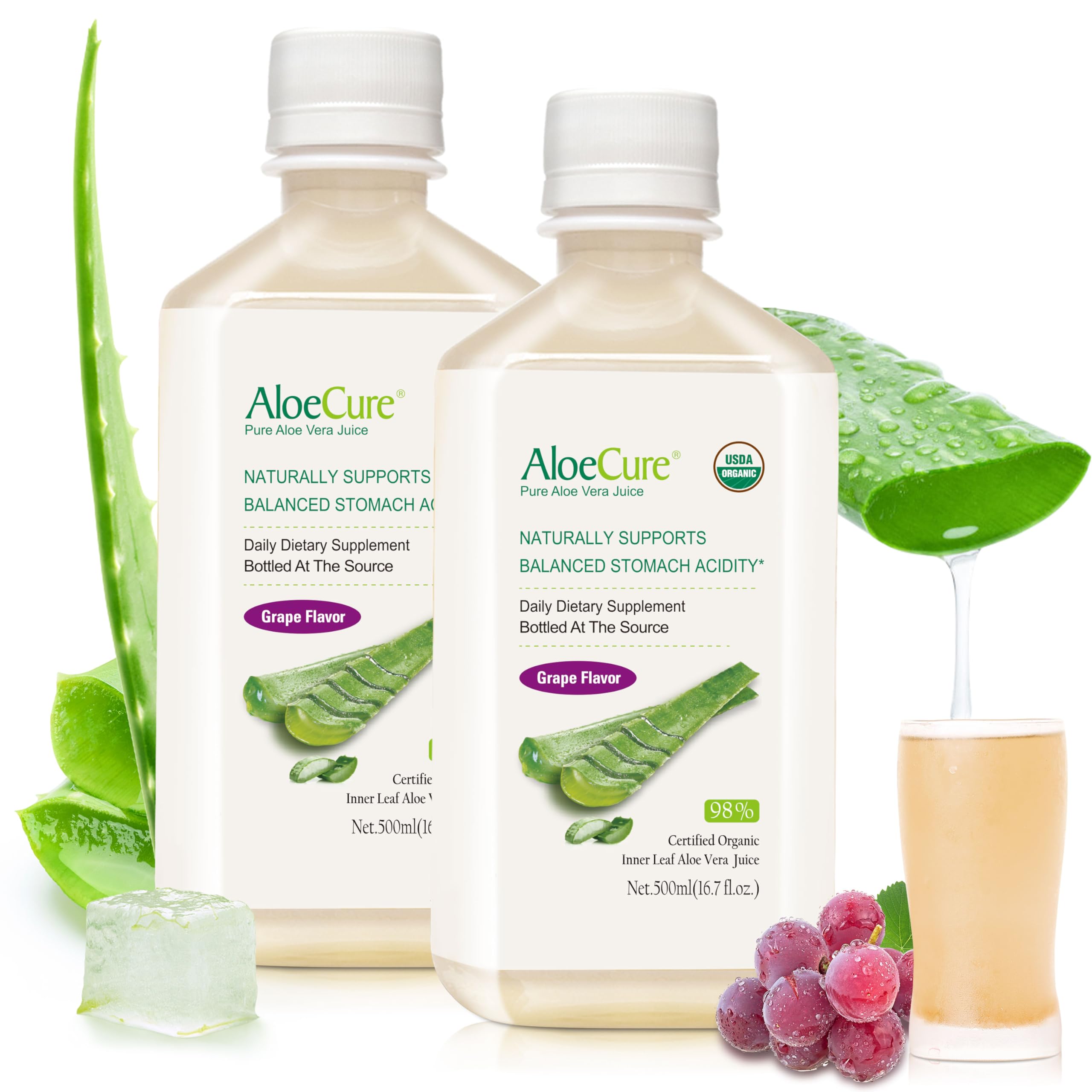 AloeCure Organic Aloe Vera Juice Inner Leaf Gel

