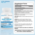 Puregen Labs Dairy Relief Lactase Enzyme Supplement

