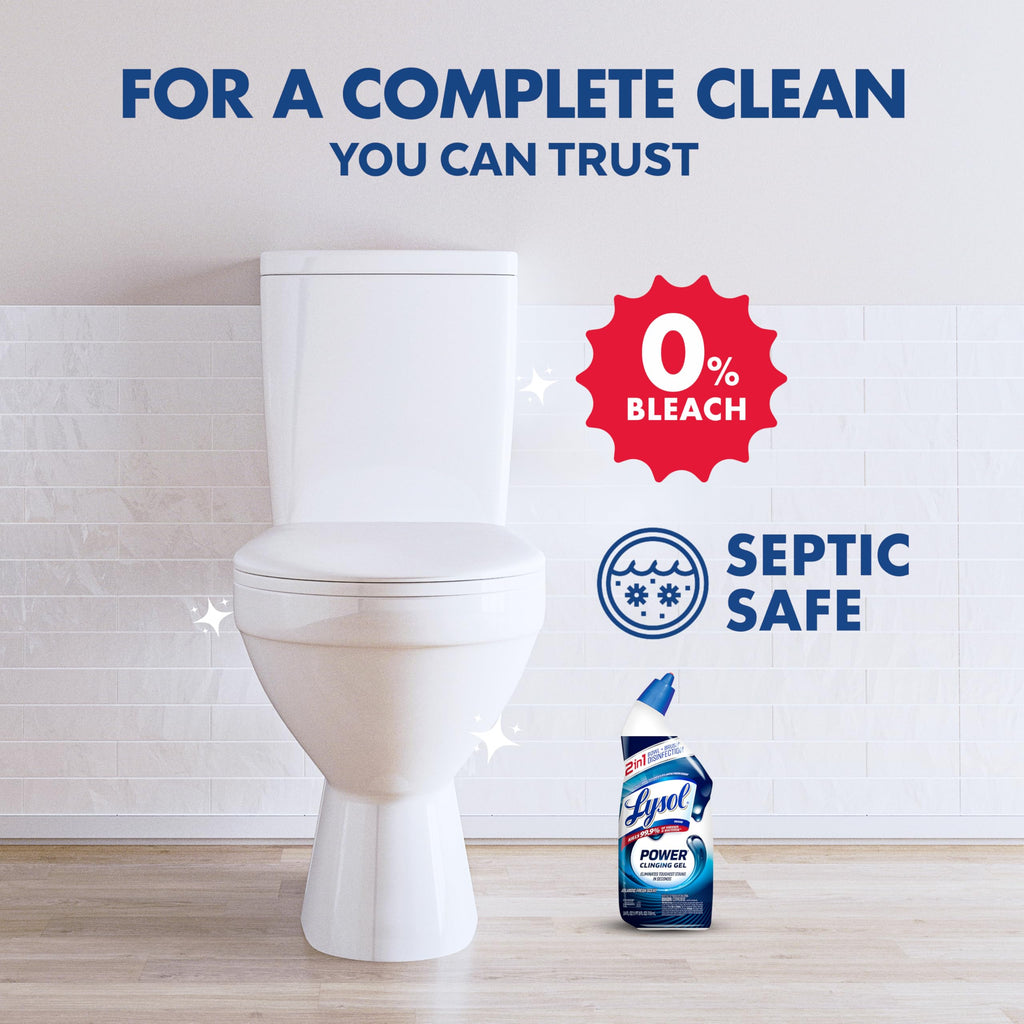 Lysol Toilet Bowl Cleaner Max Strength Cling Gel Bleach-Free

