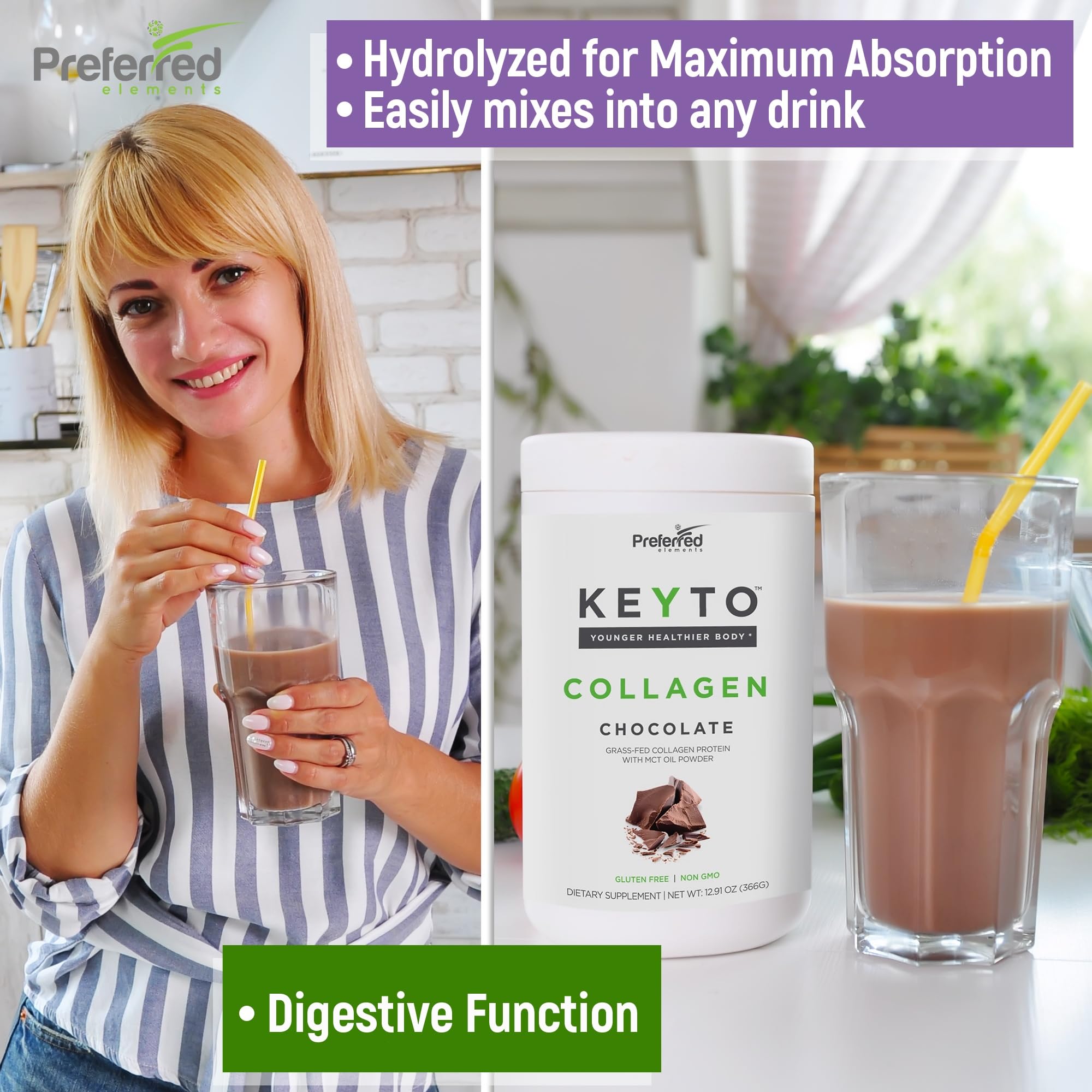 KEYTO Keto Collagen Protein Powder with MCT Oil

