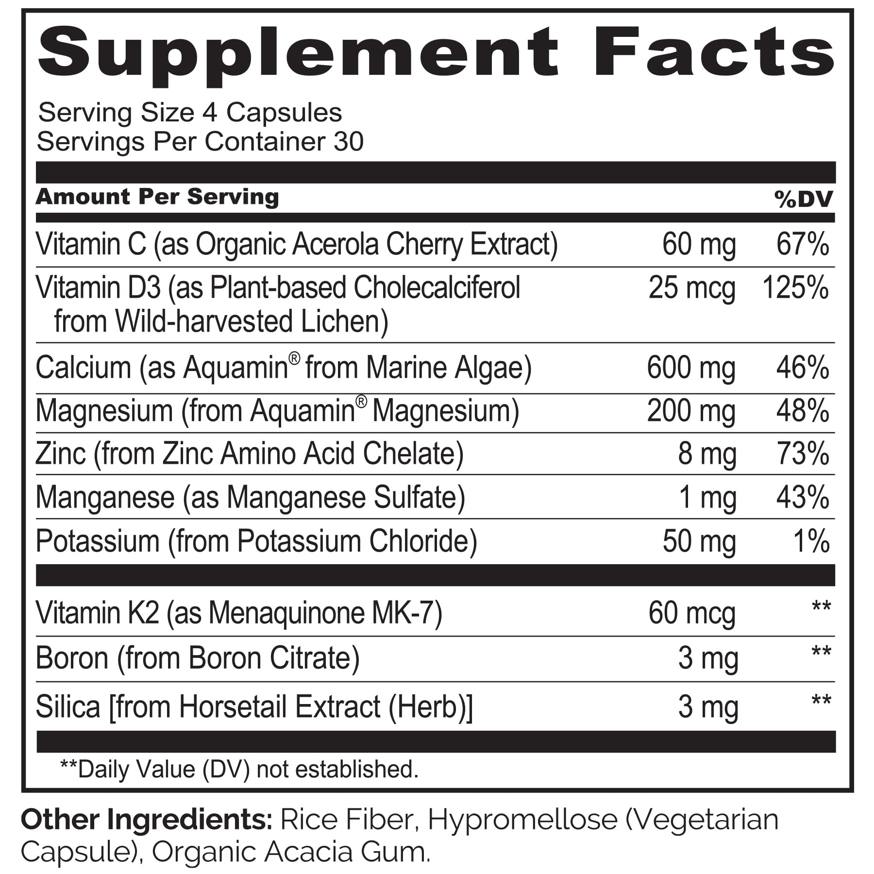 Naturelo Calcium Magnesium Zinc with D3 K2 Vitamin C

