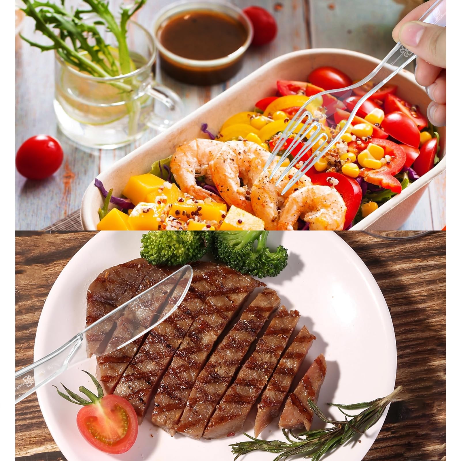 Clear Plastic Forks Extra Heavy Duty | BPA-Free Cutlery

