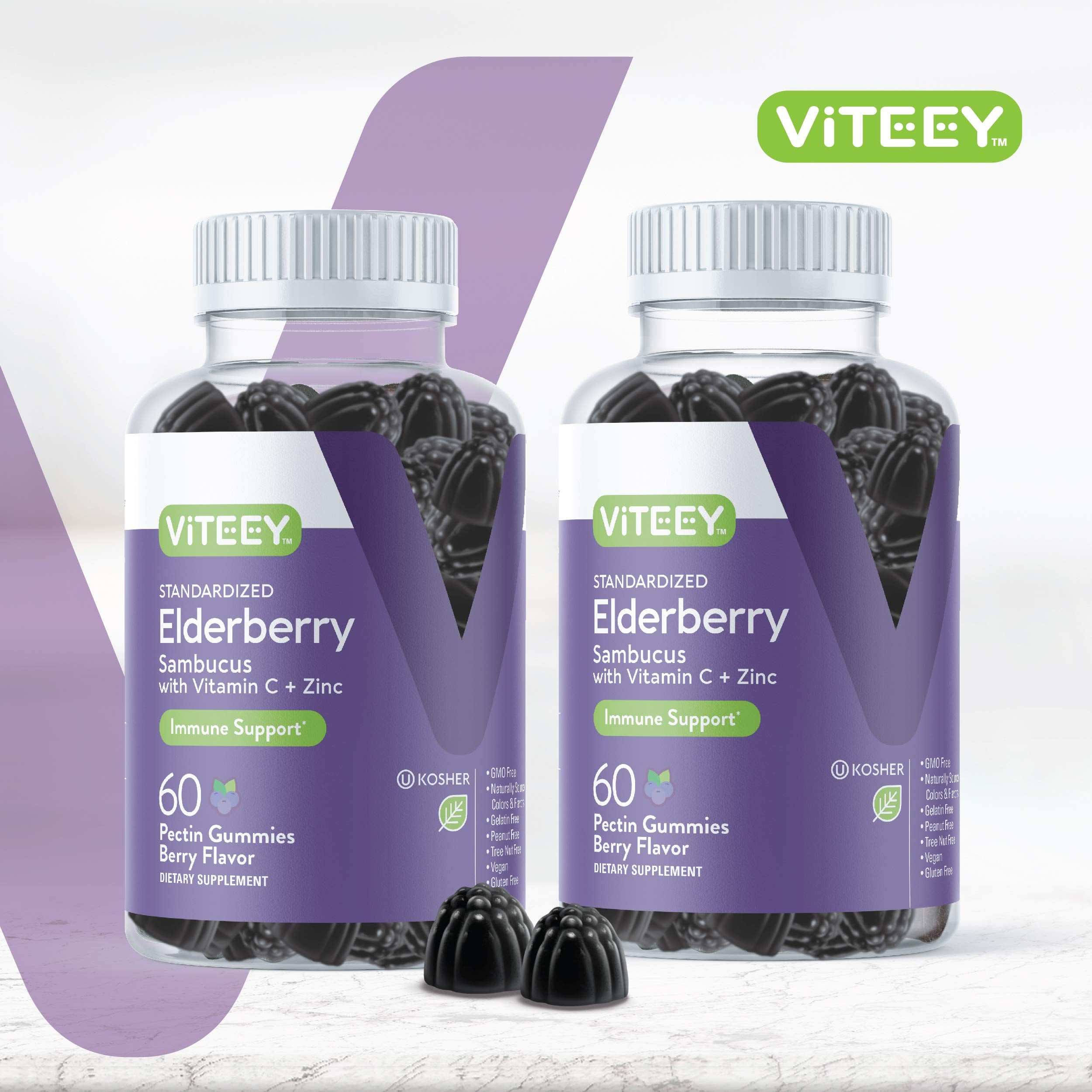 Viteey Sambucus Elderberry Gummies – Immunity Support

