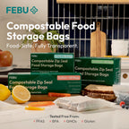 FEBU Compostable Food Storage Bags | PFAS & BPA Free

