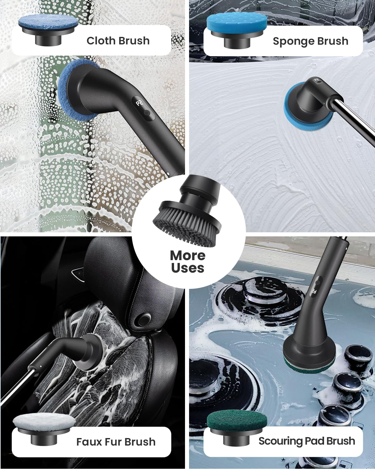 Leebein Electric Spin Scrubber Cordless Cleaning IPX7

