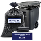 Plasticplace Trash Bags 95-96 Gallon Heavy-Duty 1.5 Mil

