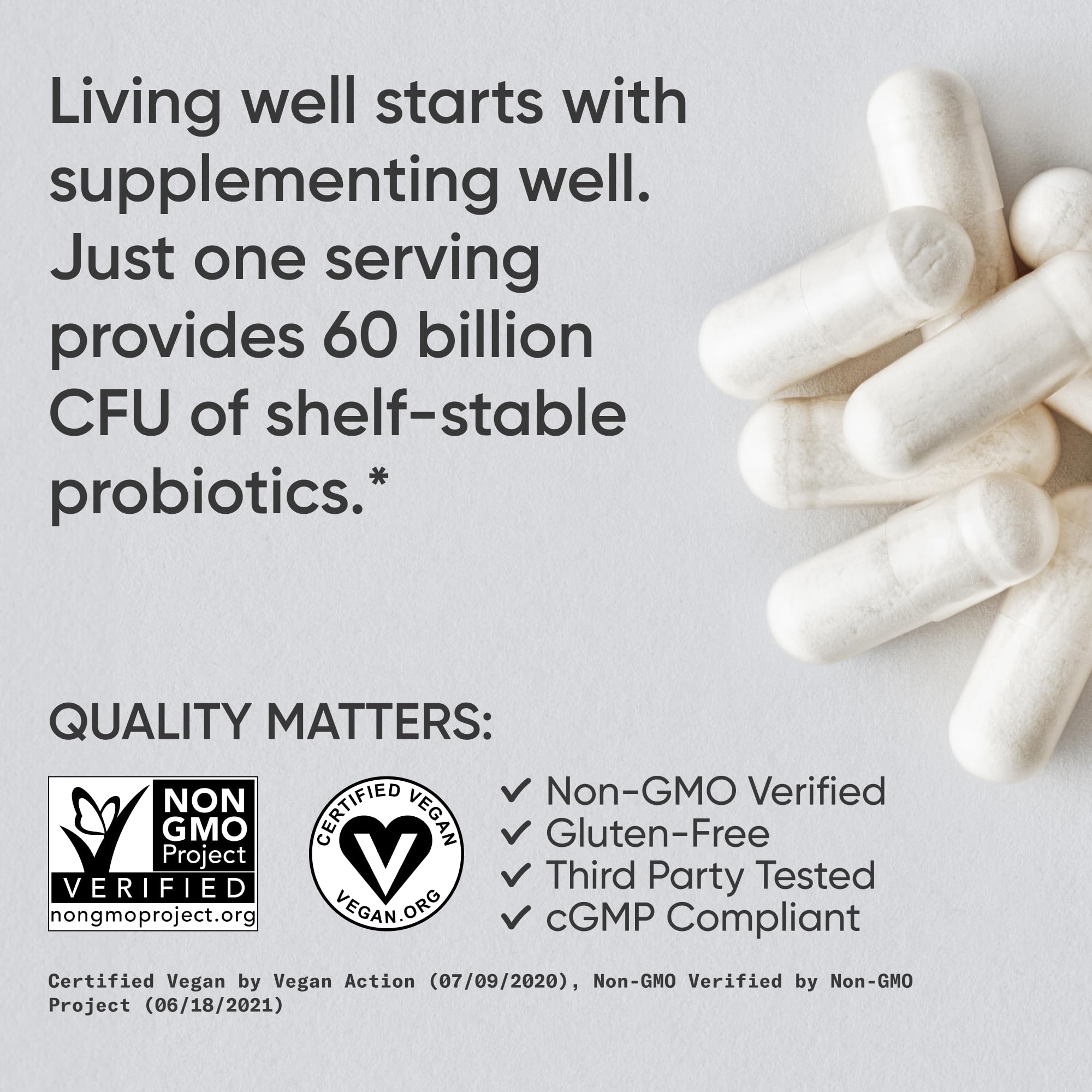Sports Research Probiotics with Prebiotics Vegan Capsules

