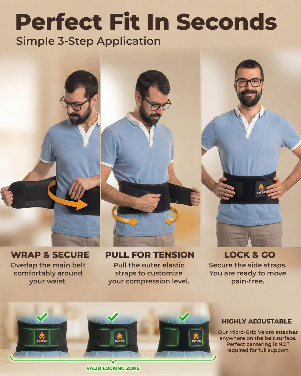 Sparthos Back Brace - Lumbar Support

