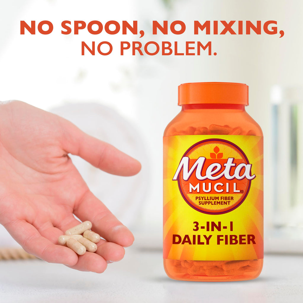 Metamucil Psyllium Husk Capsules 3-in-1 Fiber

