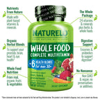 Naturelo Whole Food Multivitamin for Men 50+ Vegan Capsules

