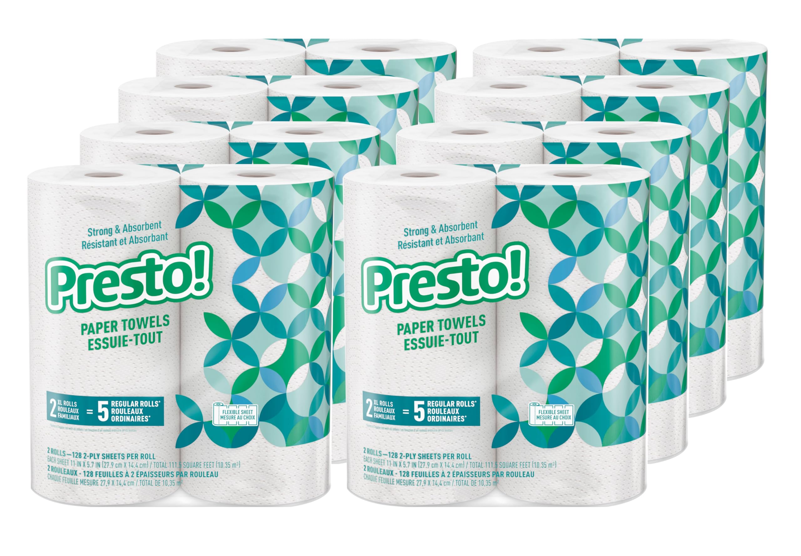 Presto Flex-a-Size Kitchen Paper Towels - 2-Ply Absorbent

