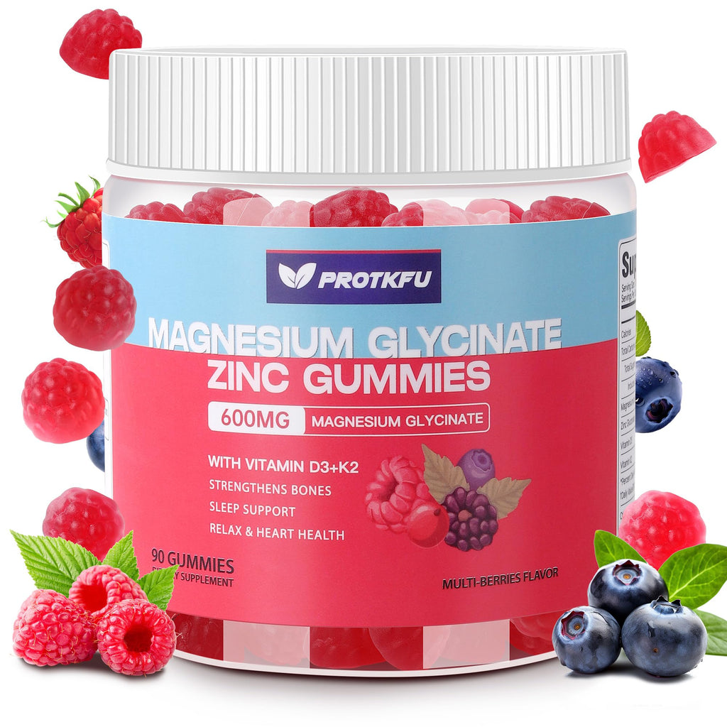 Magnesium Glycinate Gummies with Zinc & Vitamin D3 - Vegan

