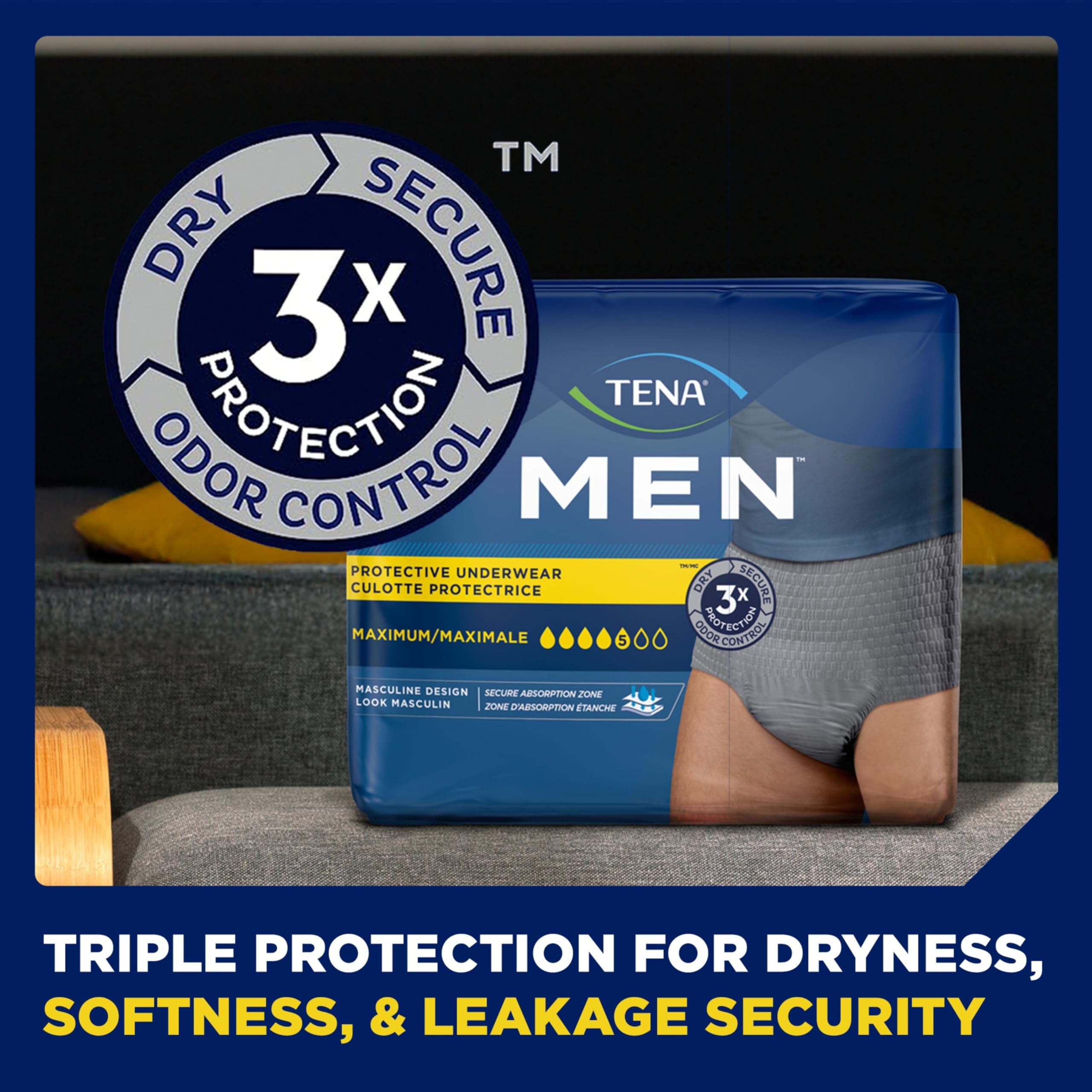 TENA Incontinence Underwear for Men - Protective Maximum

