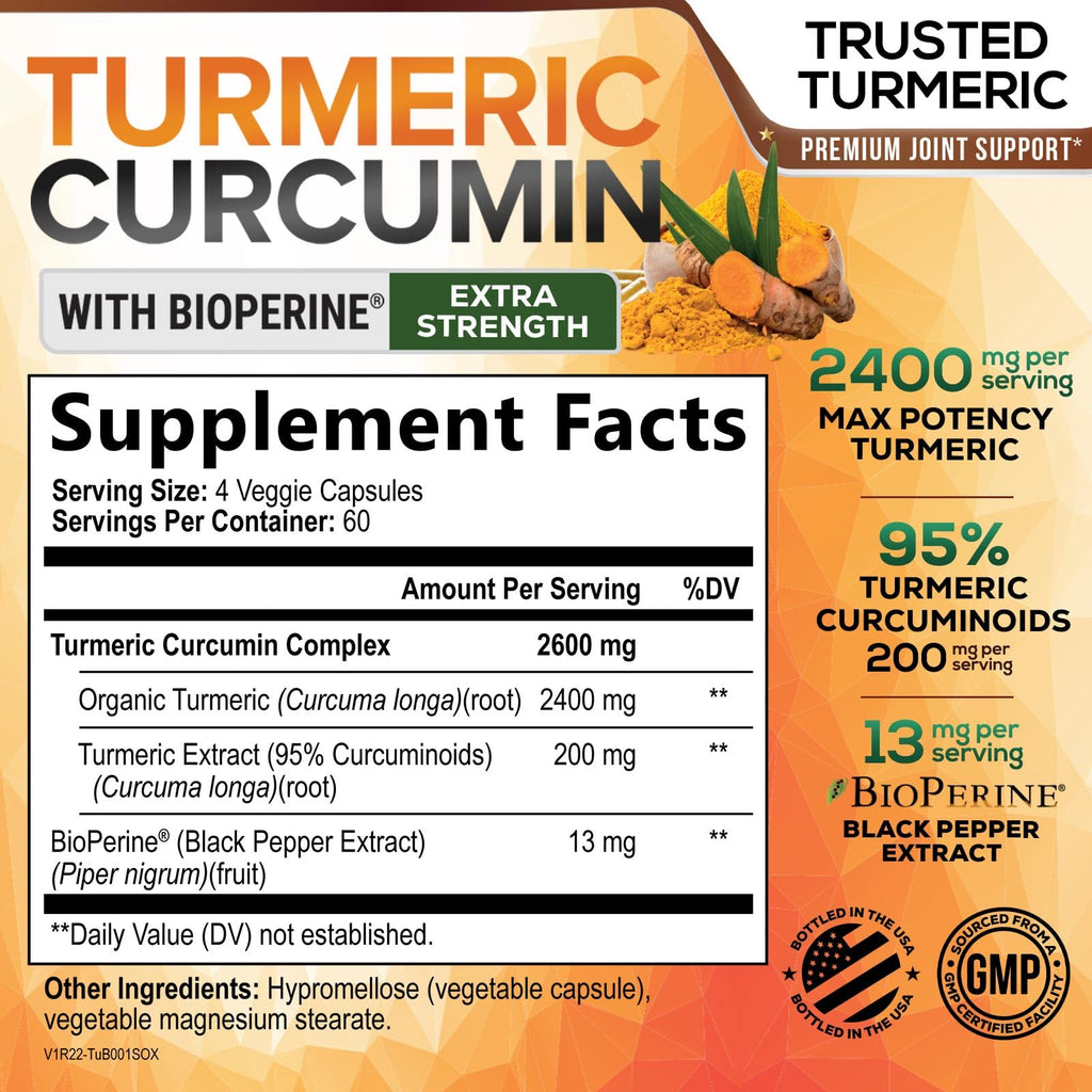 Nature's Nutrition Turmeric Curcumin - Absorption

