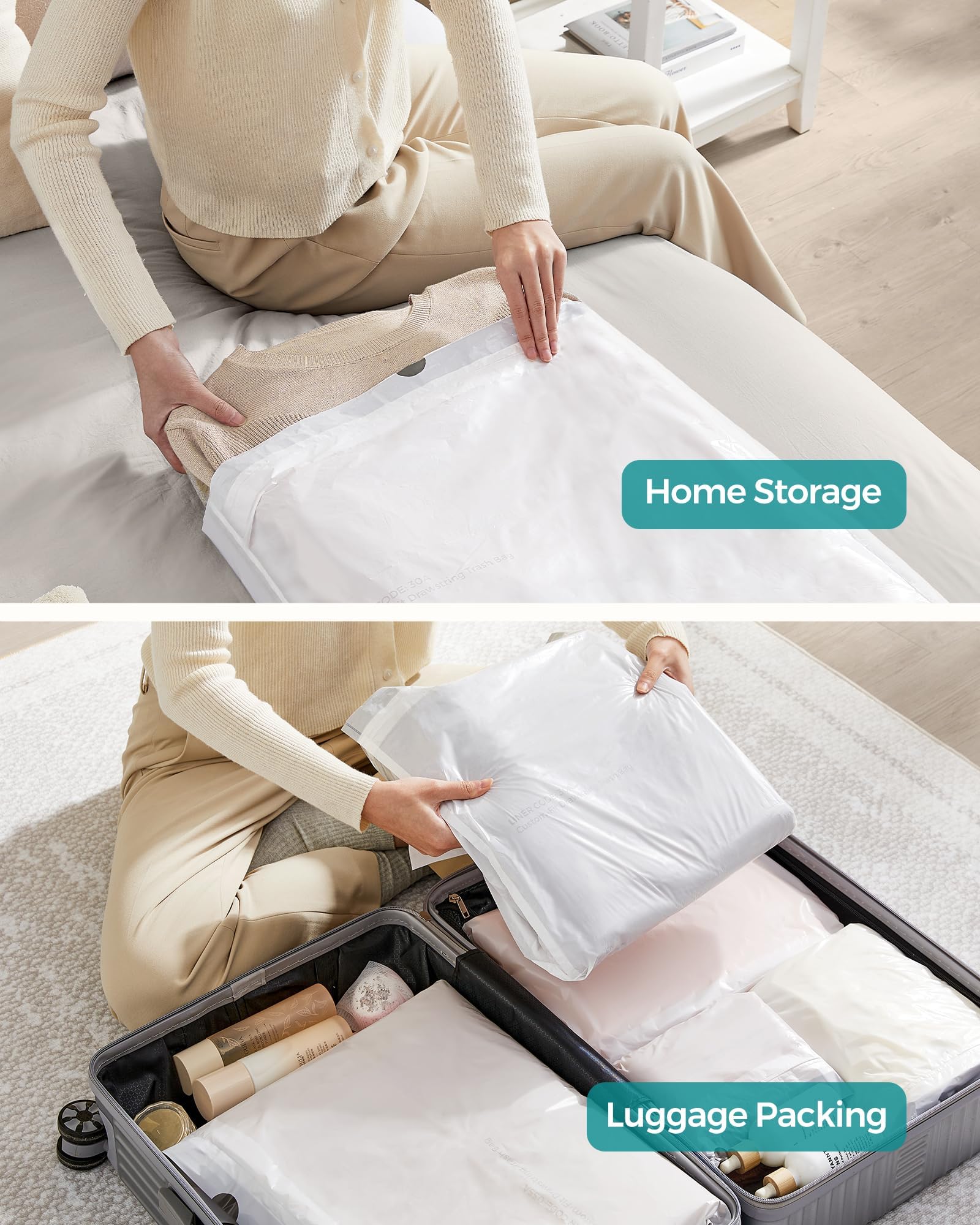 SONGMICS Trash Bags Drawstring Pre-Separated | Kitchen


