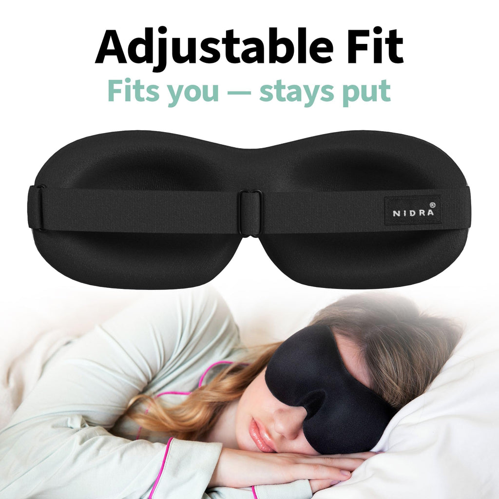Nidra Contoured Sleep Mask - Zero Pressure, Light Blocking


