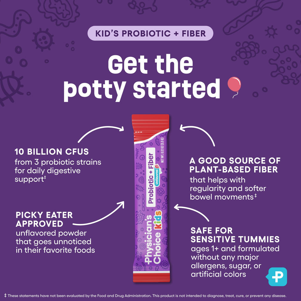 Physician's Choice Kids Probiotic + Prebiotic Fiber Digestive Health

