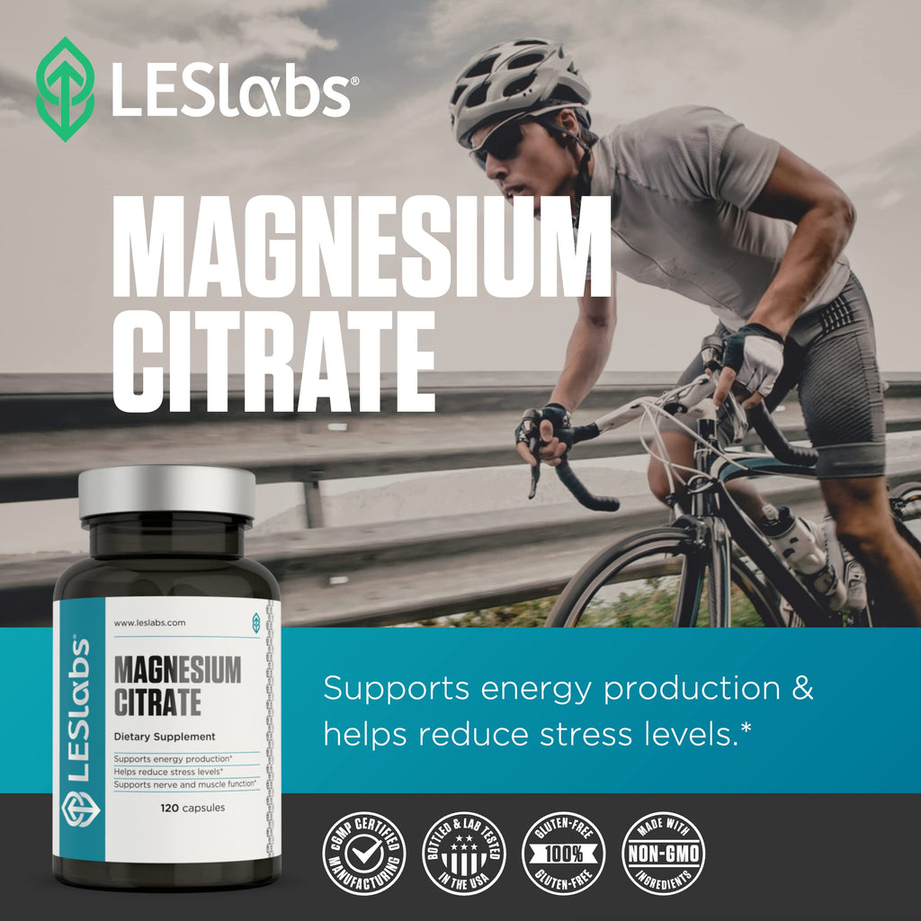 LES Labs Magnesium Citrate Supplement for Stress & Sleep


