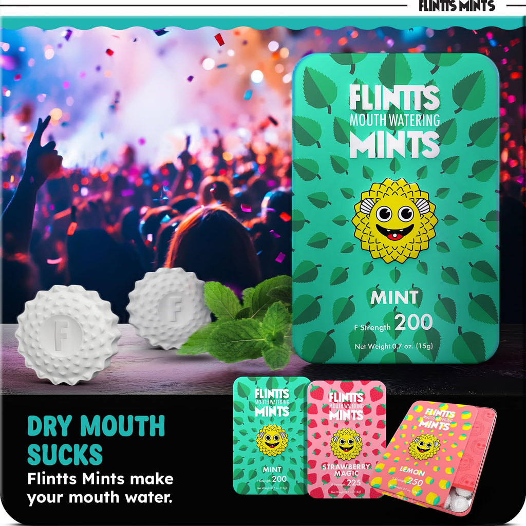 Flintts Mints Sugar Free Vegan Mints for Dry Mouth Relief


