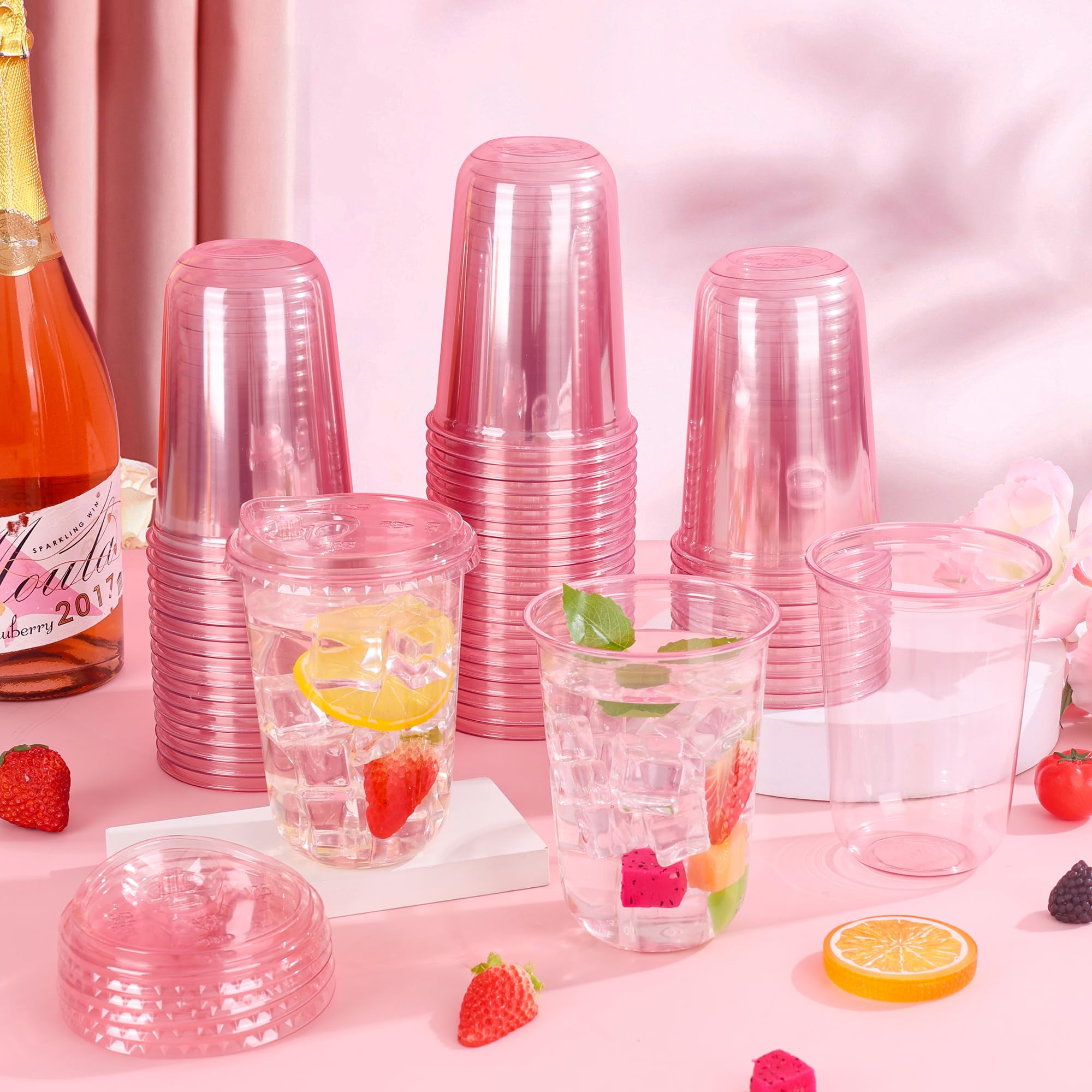 KesaPlan Disposable PET Cups with Sip Lids

